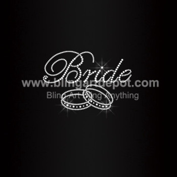 Bride Rings Rhinestone Iron On Transfers Bride Rings Rhinestone Iron On Transfers